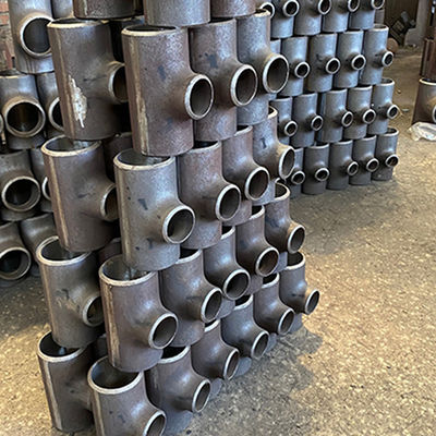 A234 WPB ASTM Standard Seamless Pipe Fittings Carbon Steel Tee Equal Diameter Tee Sch10-Sch160