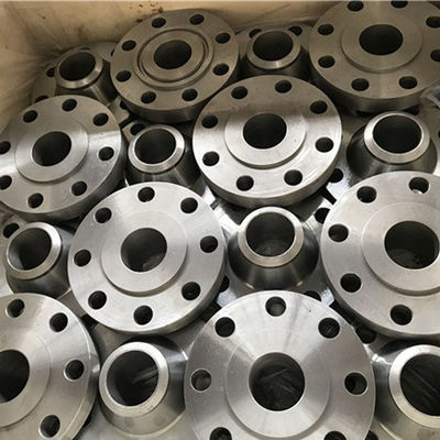 Anti Corrosion Surface Forged Steel Flange Silver Color For Industrial Pipeline Fittings