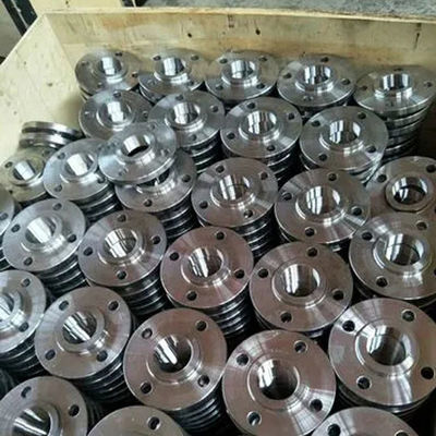 Anti Corrosion Surface Forged Steel Flange Silver Color For Industrial Pipeline Fittings