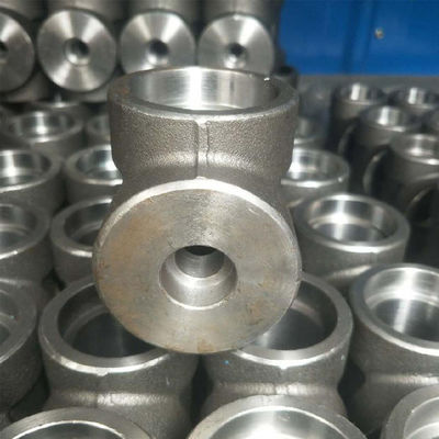 SS304L SS316L Stainless Steel Socket Pipe Fittings Tee 3000LB 6000LB