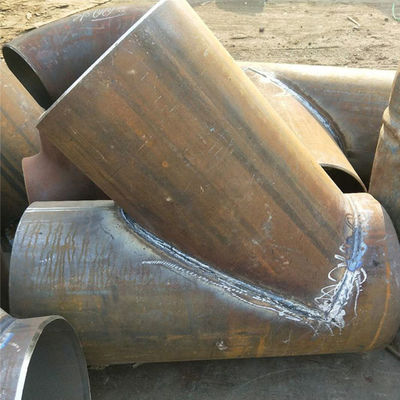 Q235B Carbon Steel  Asme B16 9 Lateral Tee Butt Welded Tee Y Shaped