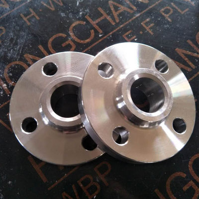 Anti Corrosion Surface Forged Steel Flange Silver Color For Industrial Pipeline Fittings
