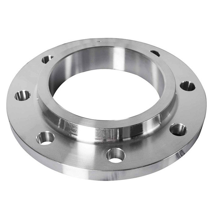 Anti Corrosion Surface Forged Steel Flange Silver Color For Industrial Pipeline Fittings